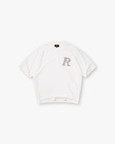 Western Initial T-Shirt - Flat White