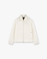 Crinkle Trucker Jacket - Ecru