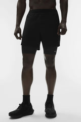 Men's Conquer React 2-In-1 Performance Short - Black/Black