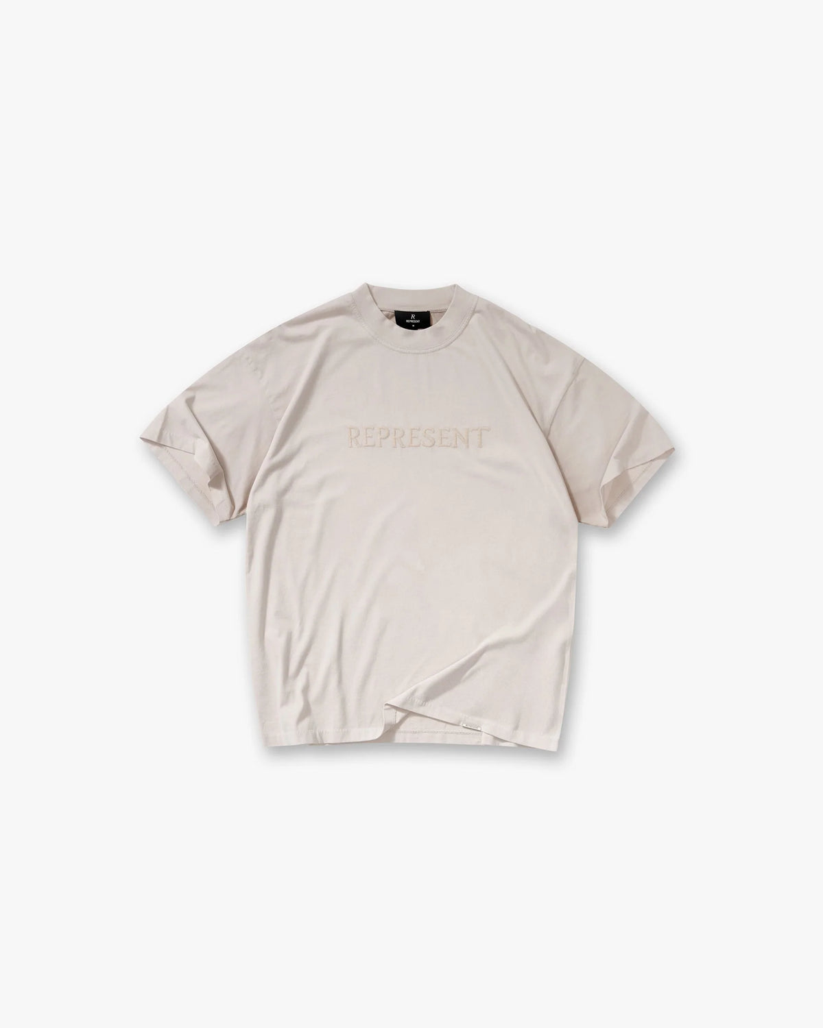 Embroidered Serif Logo T-Shirt - Concrete