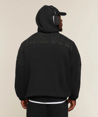 POWER WASHED OVERSIZED HOODIE - Black