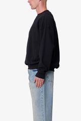 Heavy Basic Crewneck Sweater - Black