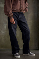 G:05 Relaxed Straight Denim - Stone Wash Black