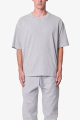Heavy Basic Boxy Tee - Marled Grey