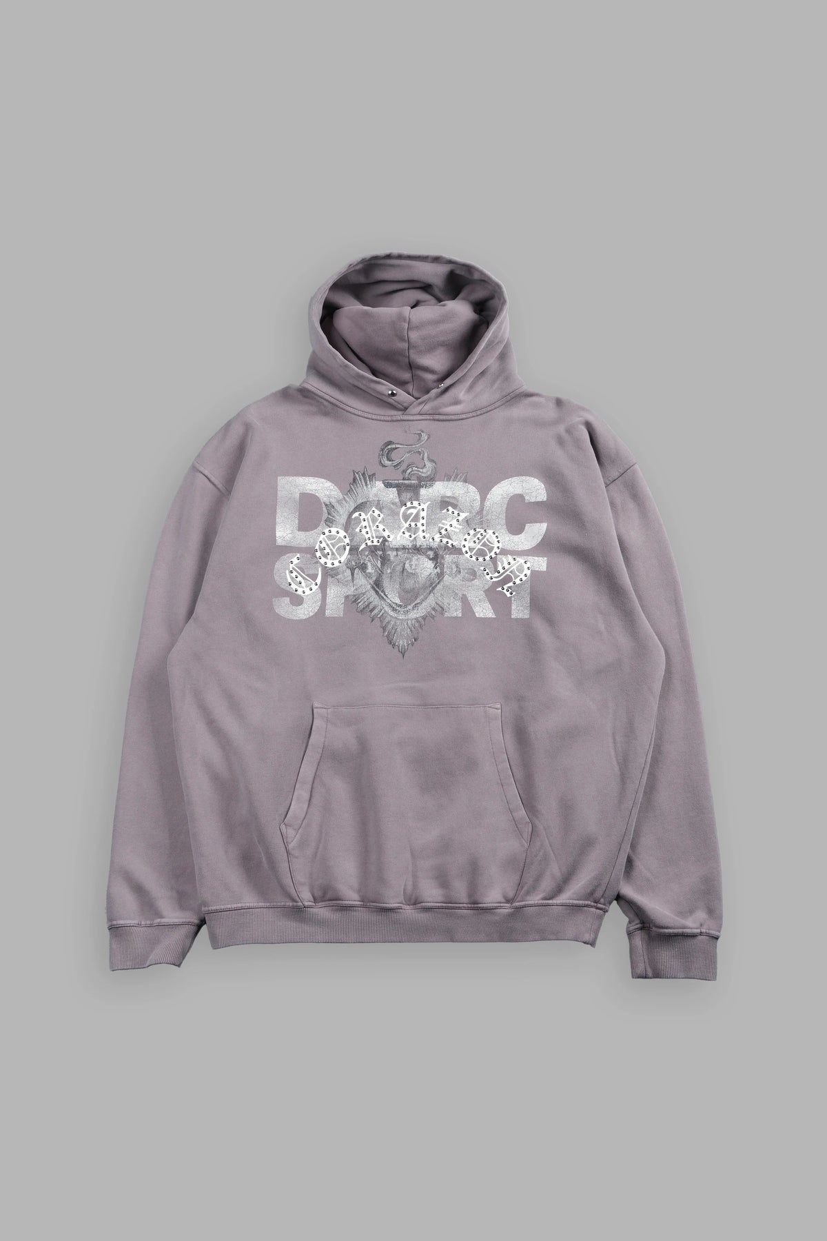 Ds Corazon Pierce Hoodie In Pale Gray