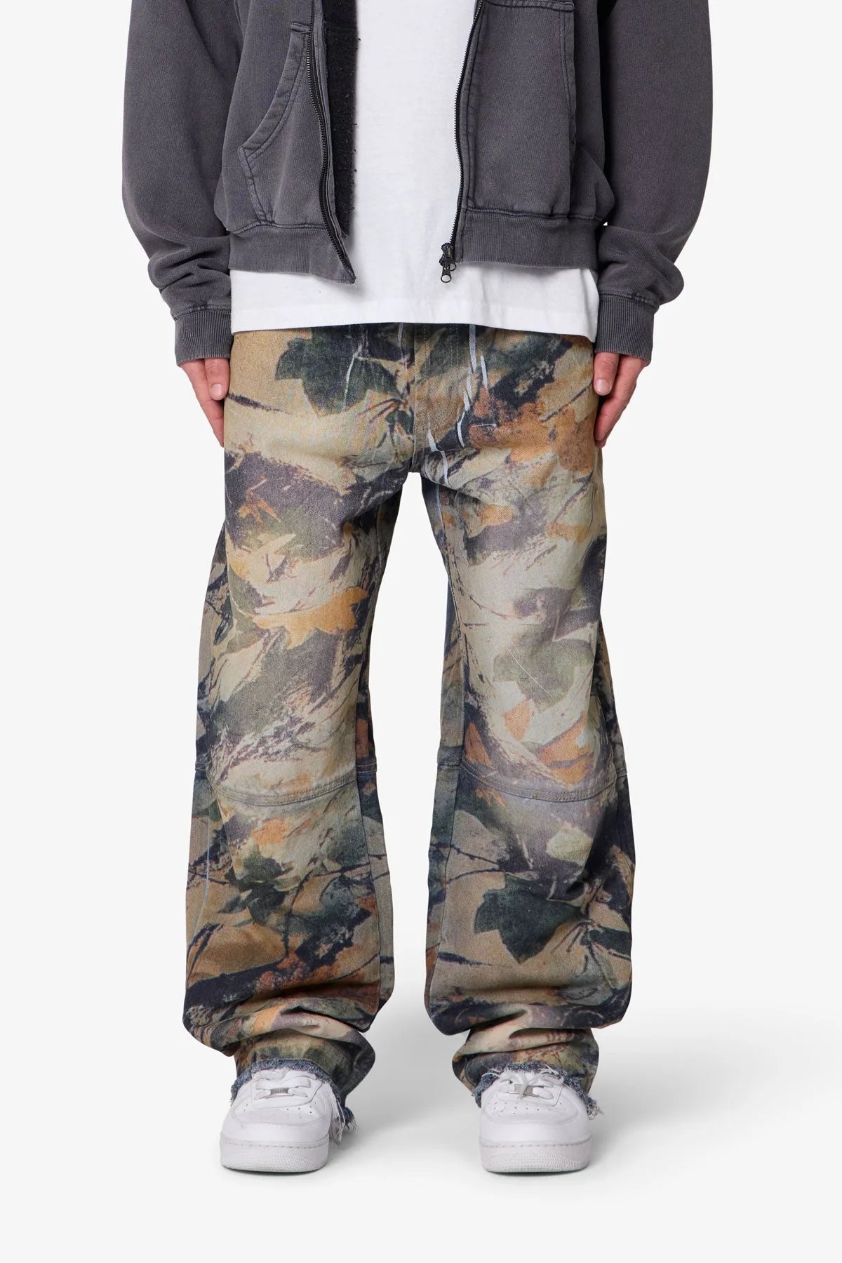 Camo Printed Ultra Baggy Denim - Oak Camo