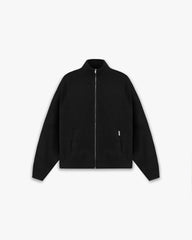 Initial Knitted Track Jacket - Jet Black