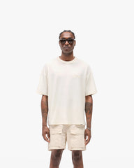 Slub Script T-Shirt - Aged White