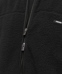 FLEECE ZIP THROUGH JACKET - Black
