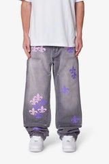 Ultra Baggy Fleur Double Knee Pants - Grey