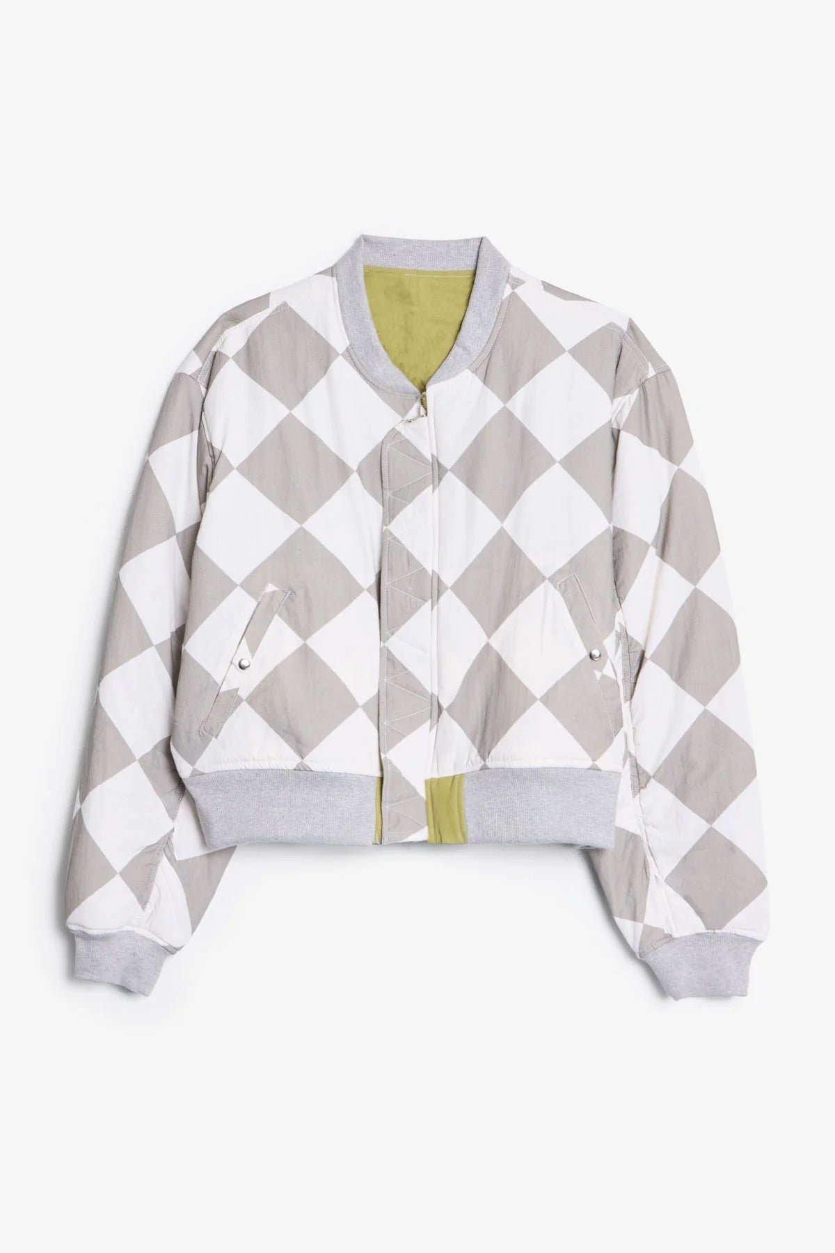 Overwashed Reversible Bomber Jacket - Olive