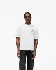 Western Initial T-Shirt - Flat White