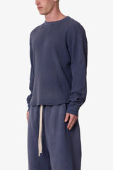 Washed Thermal L/S Tee - Washed Navy