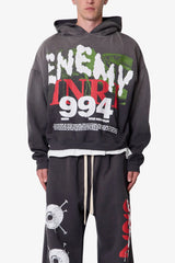 Enemy Hoodie - Washed Black