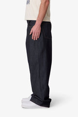 Darted Baggy Denim - Rinsed Indigo