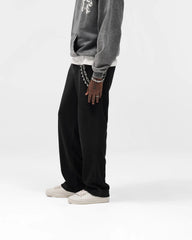 Ribbed Hybrid Pant - Washed Black