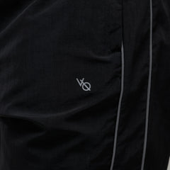 REFLECTIVE BLACK OVERSIZED TRACK PANTS