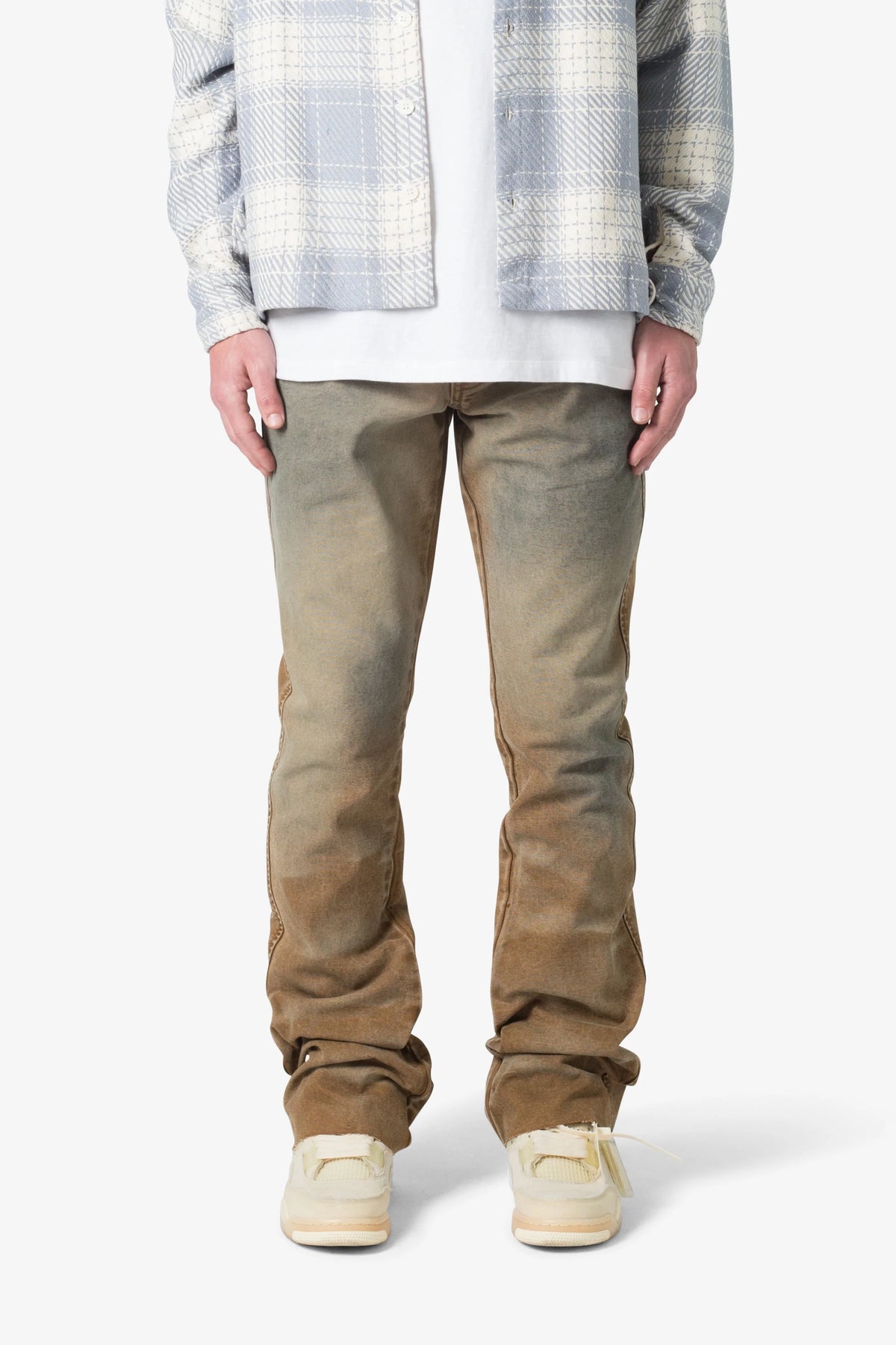 B643 Flare Burnt Denim - Brown