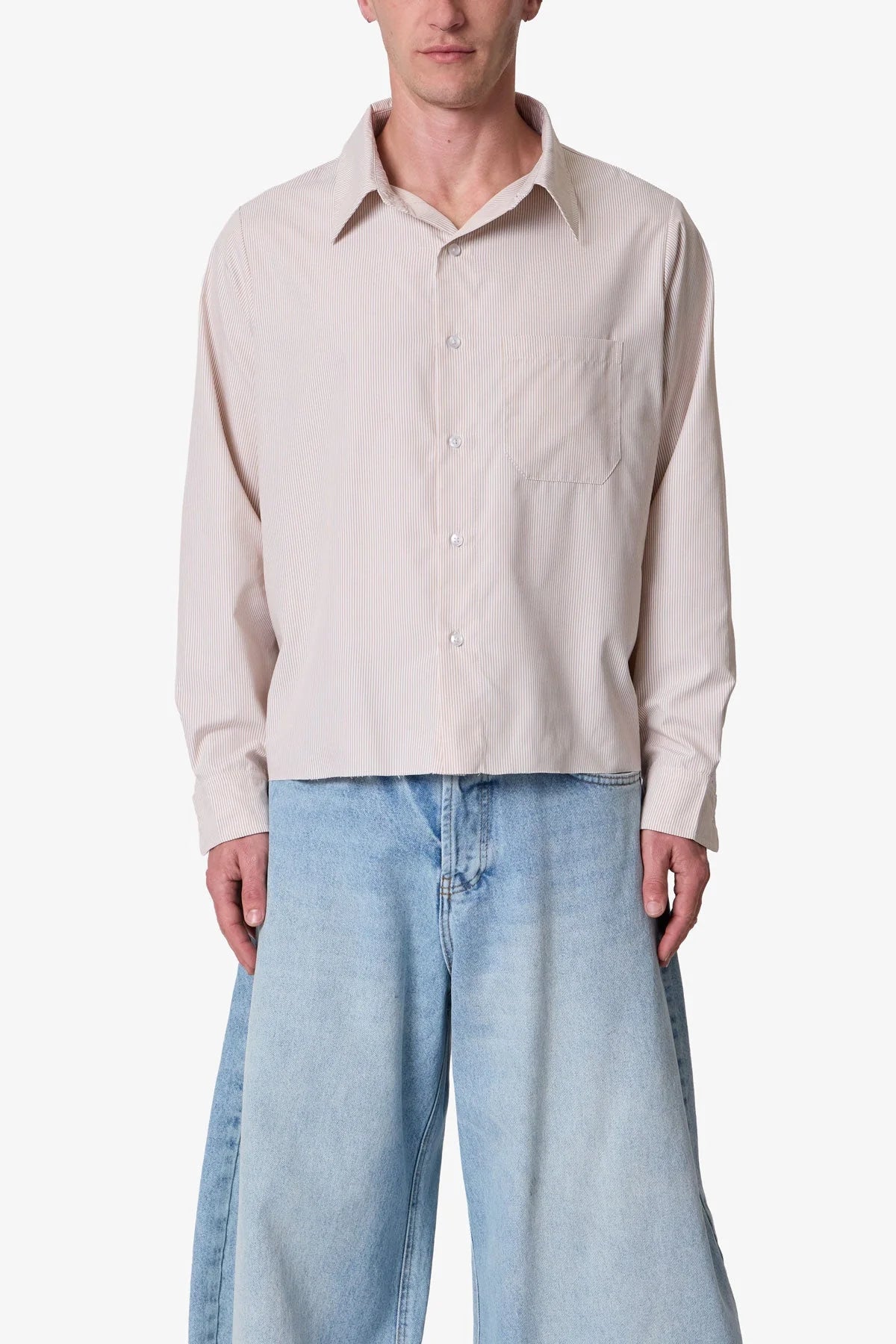 L/S Plaid Poplin Shirt - Brown
