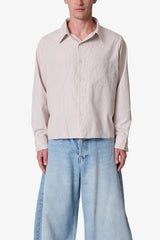 L/S Plaid Poplin Shirt - Brown