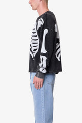 Skeleton Thermal L/S Shirt - Washed Black