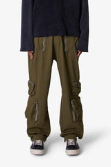 Ultra Baggy Tactical Cargo Pants - Olive