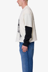 Layered Thermal Lost Tee - White/Black