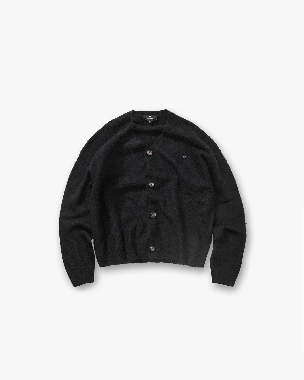 Textured Knit Cardigan - Jet Black