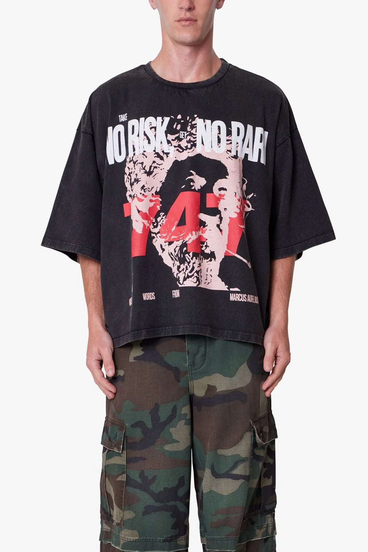 No Risk No Rari Print Tee - Black