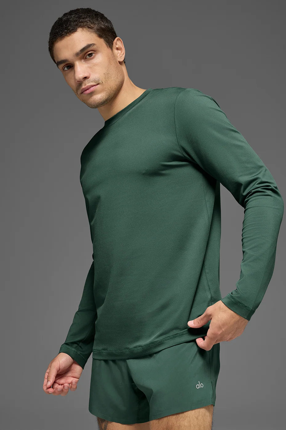 Men's Conquer Reform Crewneck Long Sleeve - Clover Green