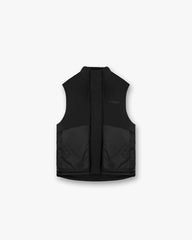 Layered Puffer Gilet - Jet Black