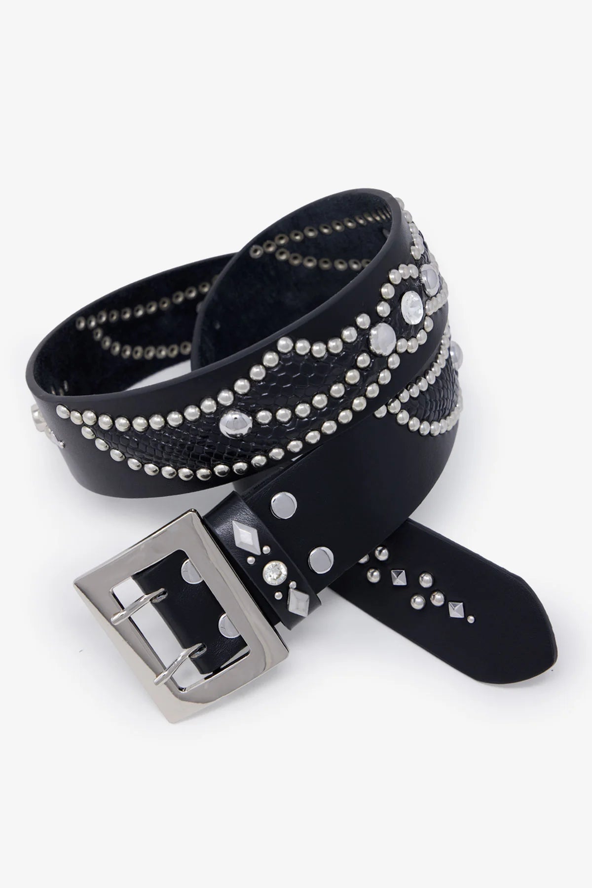 Vintage Python Belt - Black/Black