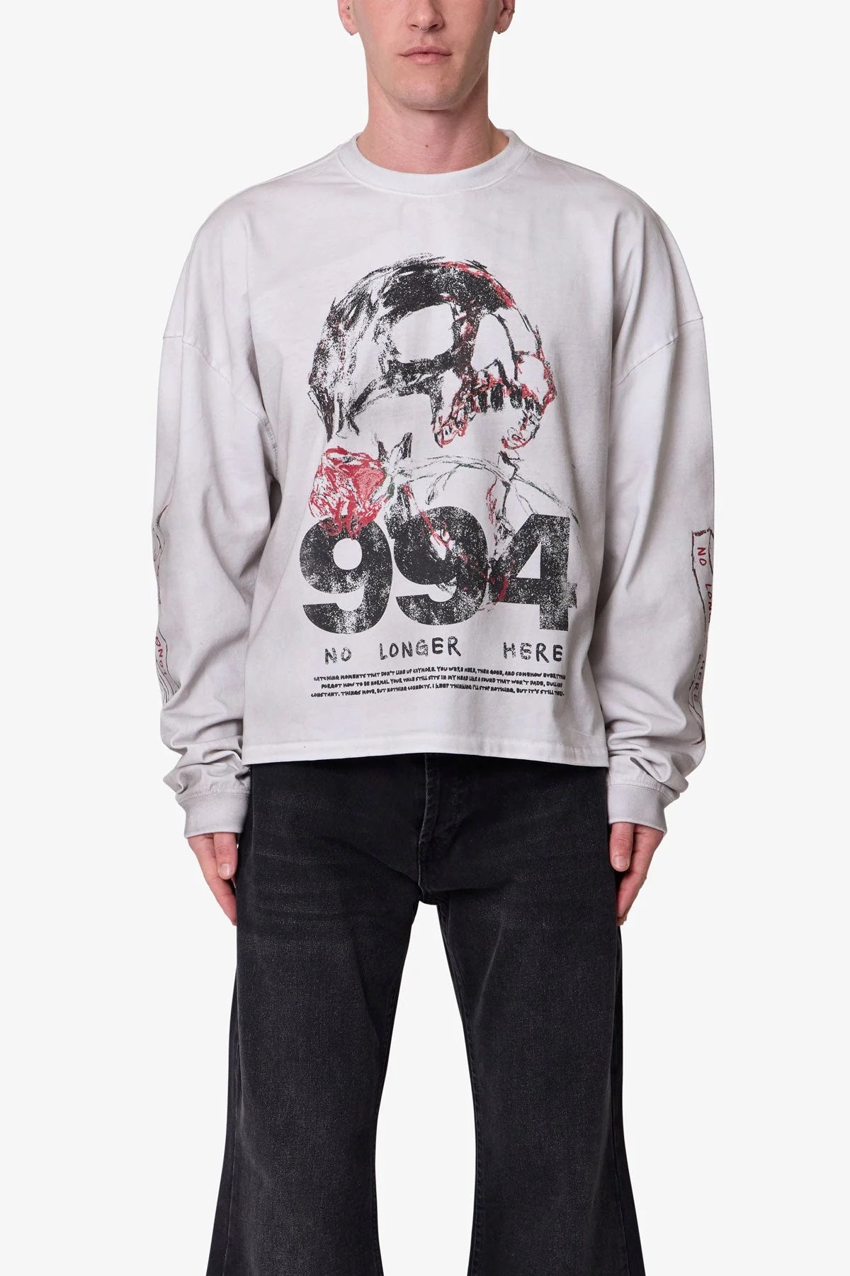 No Longer Here L/S Tee - White