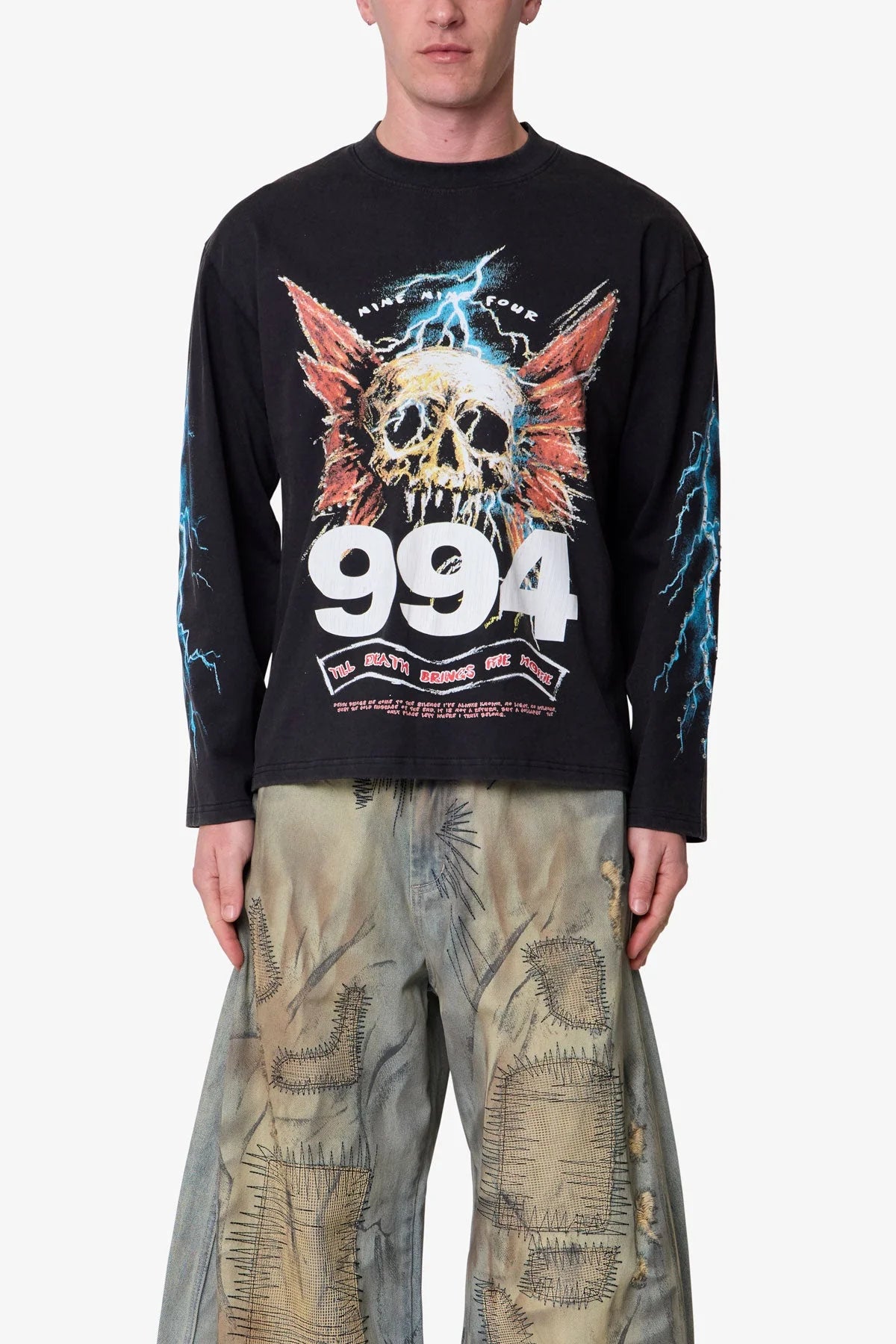 Gem Skull L/S Tee - Black