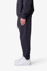 Heavy Basic Sweatpants - Washed Black
