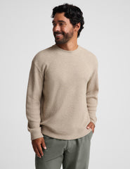 Rest Day Men's Waffle Crewneck - Oatmeal Heather