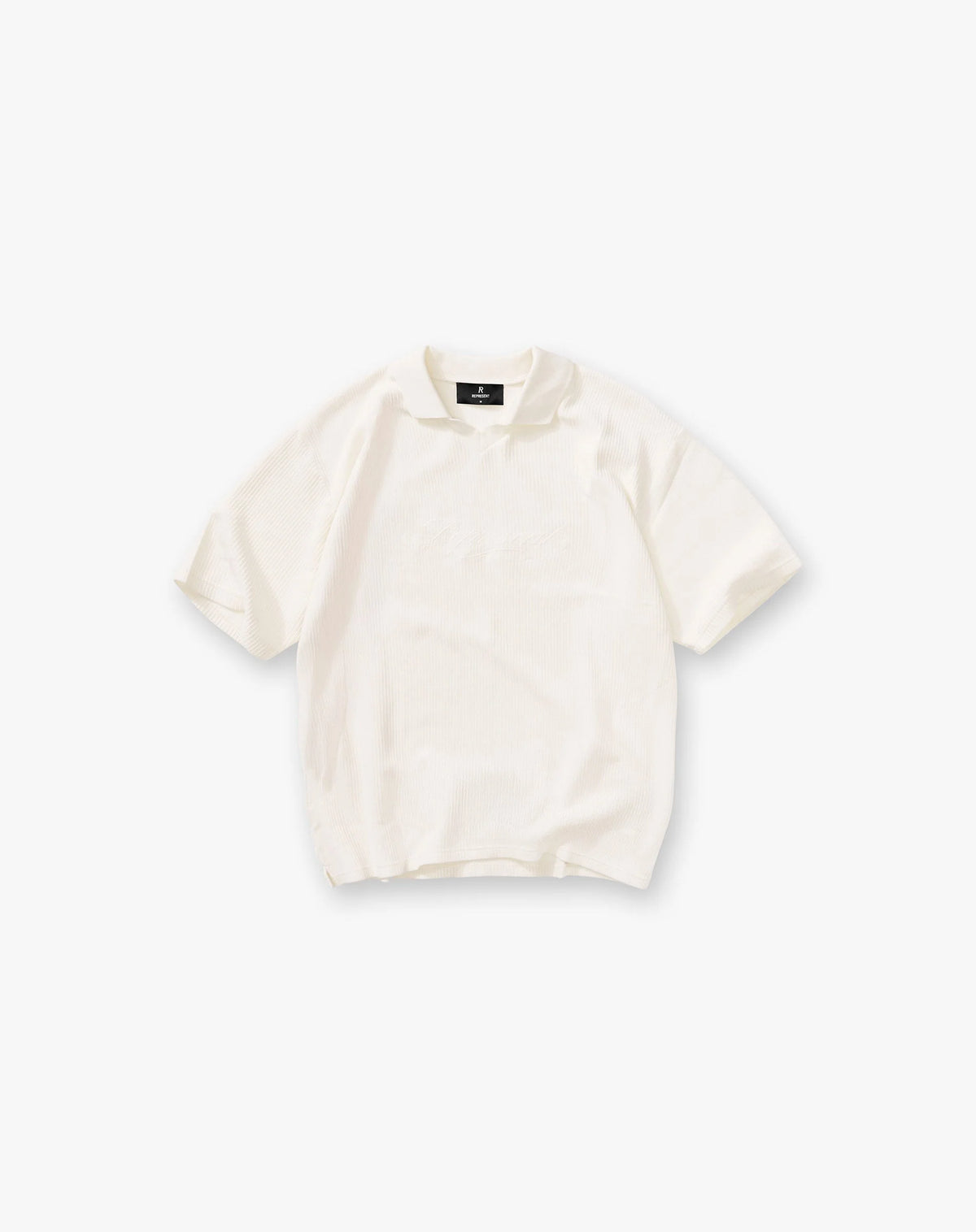 Ribbed Polo - Aged White