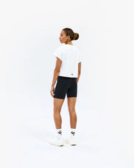 247 Perforated Cropped Training T-Shirt - White