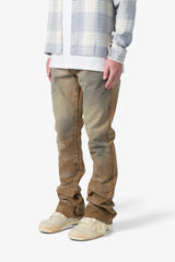 B643 Flare Burnt Denim - Brown