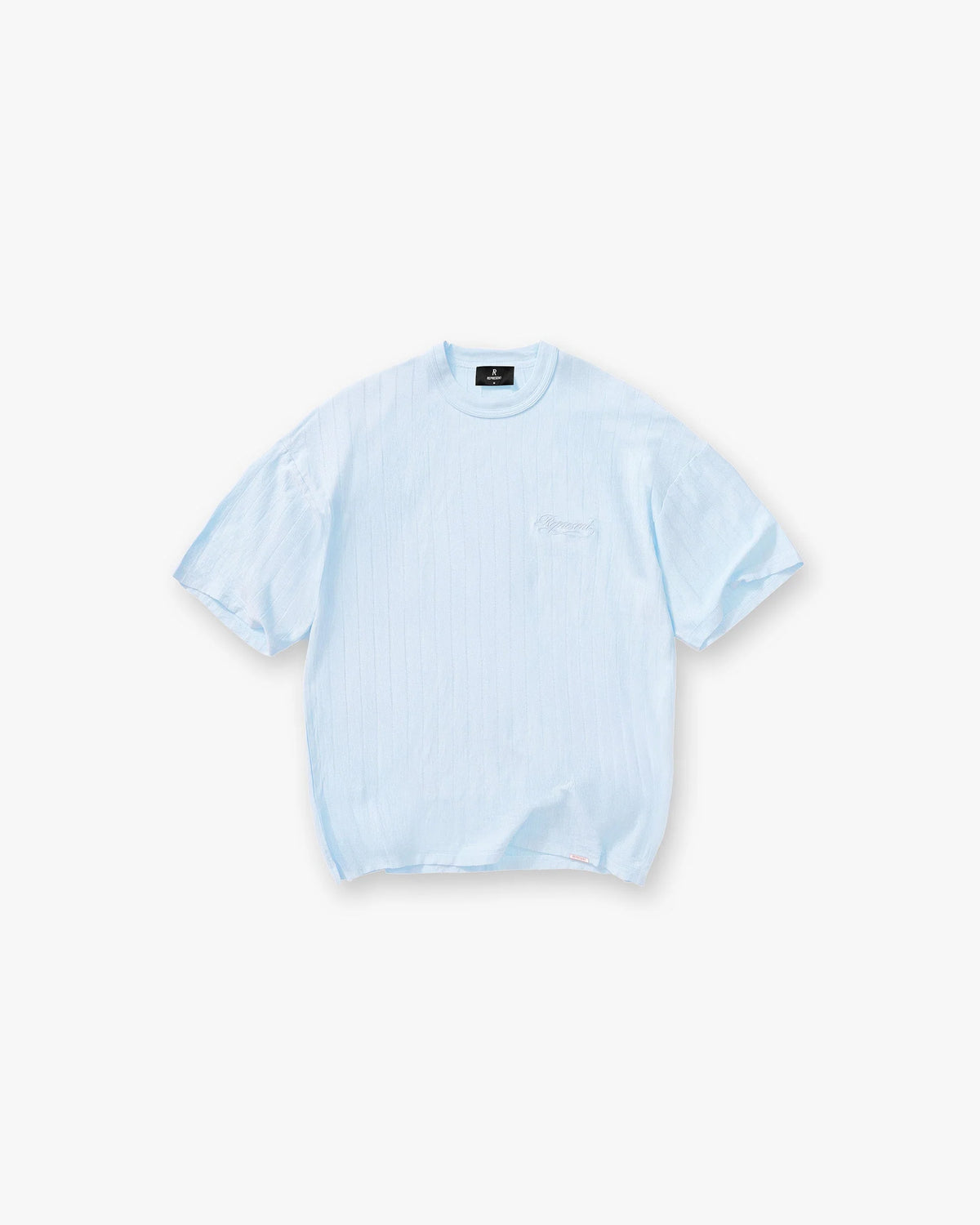 Slub Script T-Shirt - Ice Blue