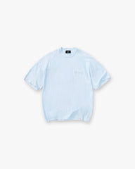 Slub Script T-Shirt - Ice Blue