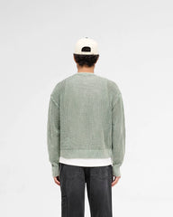 Open Gauge Knit Sweater - Forest Green