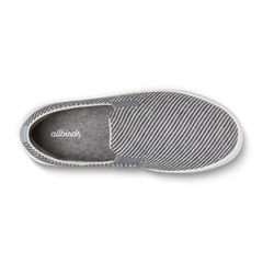 Men's Canvas Cruiser Slip On - Deep Navy Stripes (Blizzard Sole)