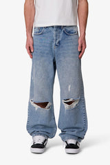 Ultra Baggy Blowout Denim - Washed Vintage Blue