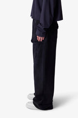 Cross Seamed Sweatpants - Washed Black