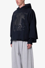 Moth Eaten Hoodie - Black