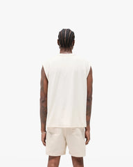 Slub Script Tank - Aged White