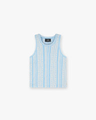 Mixed Knit Vest - Royal Blue