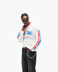 Mesh Pegasus Long Sleeve T-Shirt - Flat White