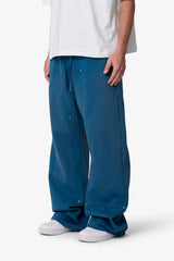 West Double Knee Sweatpants - Blue